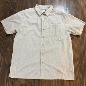 🎣 Columbia Men's 2XL Sportswear Shirt Beige Short Sleeve‎ Button-Up